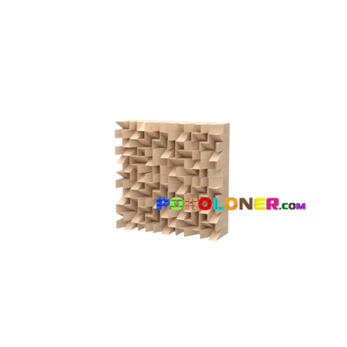 Фото Деревянная акустическая панель — Треугольник