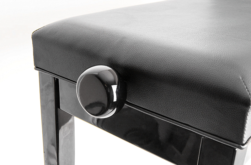 Фото HY-PJ024-GLOSS-BLACK Банкетка, черная, искусственная кожа, Rin