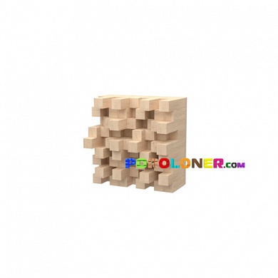 Фото Деревянная акустическая панель — Пиксели