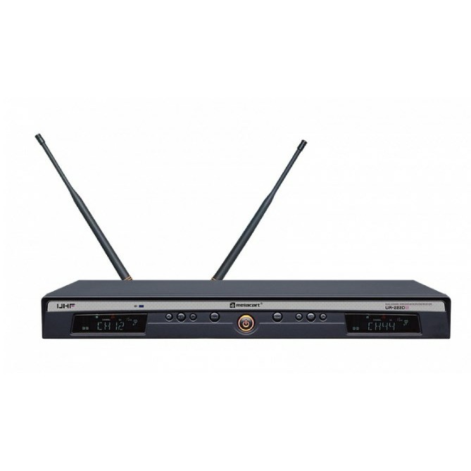 Фото 2-х канальный приемник UR-222D + два ручных микрофона-передатчика UH-222 RELACART UR-222DMH