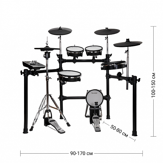 Фото Электронная ударная установка ROCKDALE Thunder Mesh PRO 2