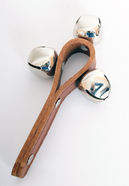 Фото Колокольчики (шарики) на кожаной ручке (3 колокольчика) Fleet FLT-G11-3A