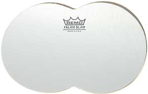 Фото Remo KS-0006-PH 4" наклейка на пласт. бас барабана FALAM® Double Slam Yellow двойная