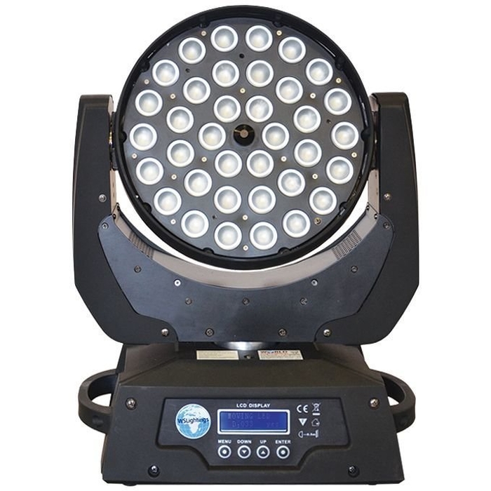 Фото AstraLight LM3710T вращающаяся  голова WASH на LED 37 x10W(RGB), DMX, авторежим.