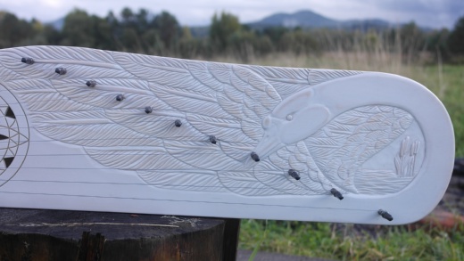 Фото Таежная Музыкальная Артель TMA-GKSWS-11 Гусли крыловидные (Белый Лебедь) 11 струн