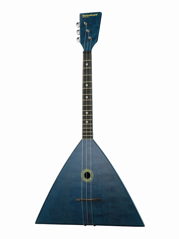 Фото 3S-BL Синий Ландыш Балалайка компактная трёхструнная, синяя, БалалайкерЪ