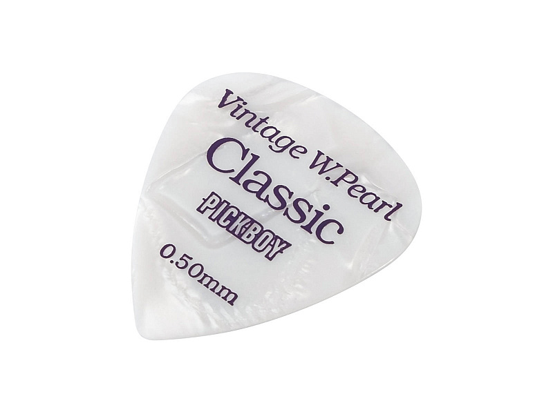 Фото Медиаторы Pickboy GP-14/05 Celluloid Vintage Classic White Pearl