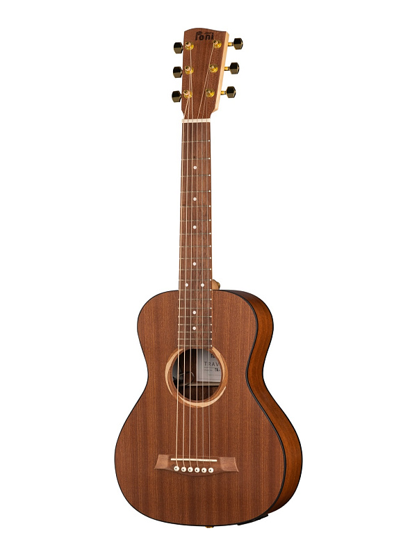 Фото TR2-3 Гитара электро-акустическая, трэвел, сапеле, Poni