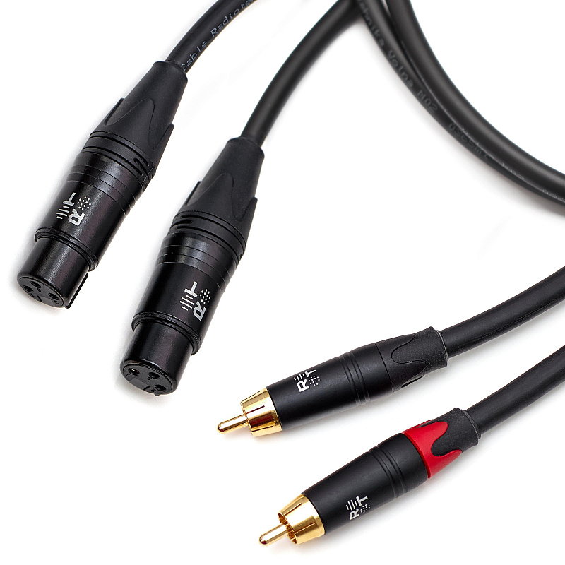 Фото Кабель межблочный 2XLR-2RCA Radiotehnika Volna M02 (female) 3 m