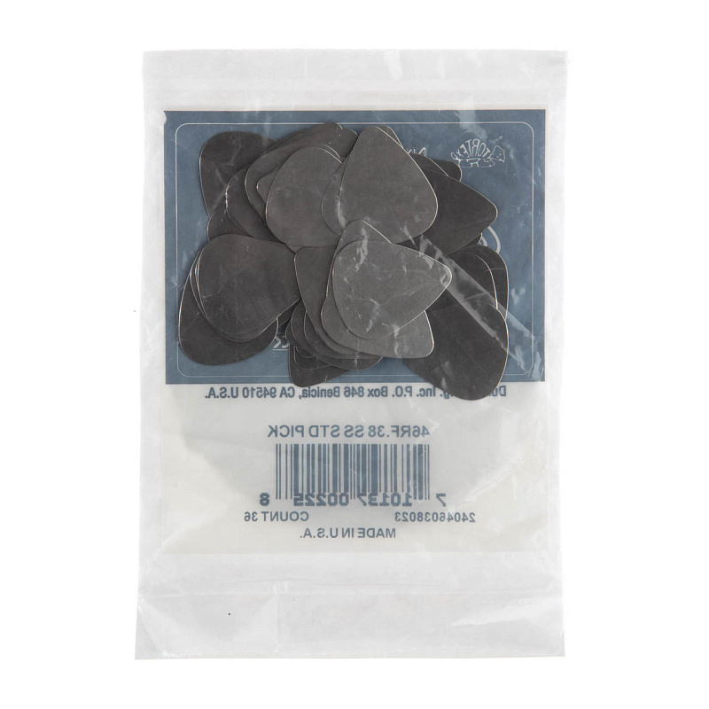 Фото Медиаторы Dunlop 46RF038 Stainless Steel Standard 36Pack, толщина 0.38 мм, 36 шт.