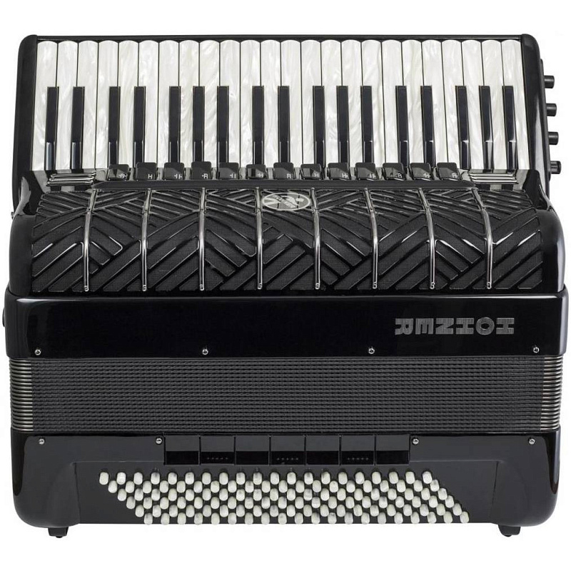 Фото HOHNER MATTIA IV 120 BK gun black - Аккордеон 4/4 Хонер