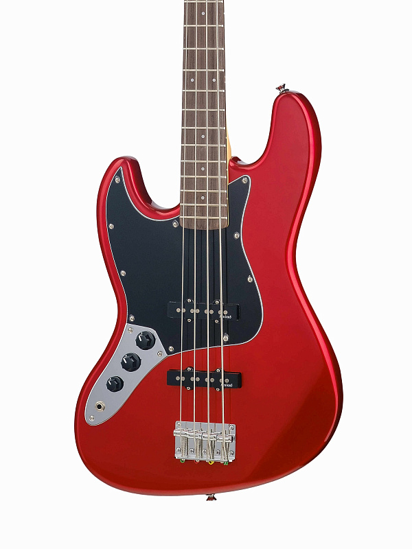 Фото Бас-гитара Prodipe JMFJB80LHRACAR JB80LHRA, леворукая, красная