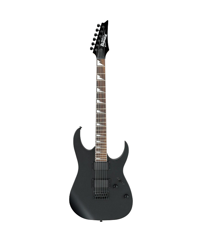 Фото IBANEZ GIO GRG121DX-BKF BLACK FLAT электрогитара, цвет чёрный матовый