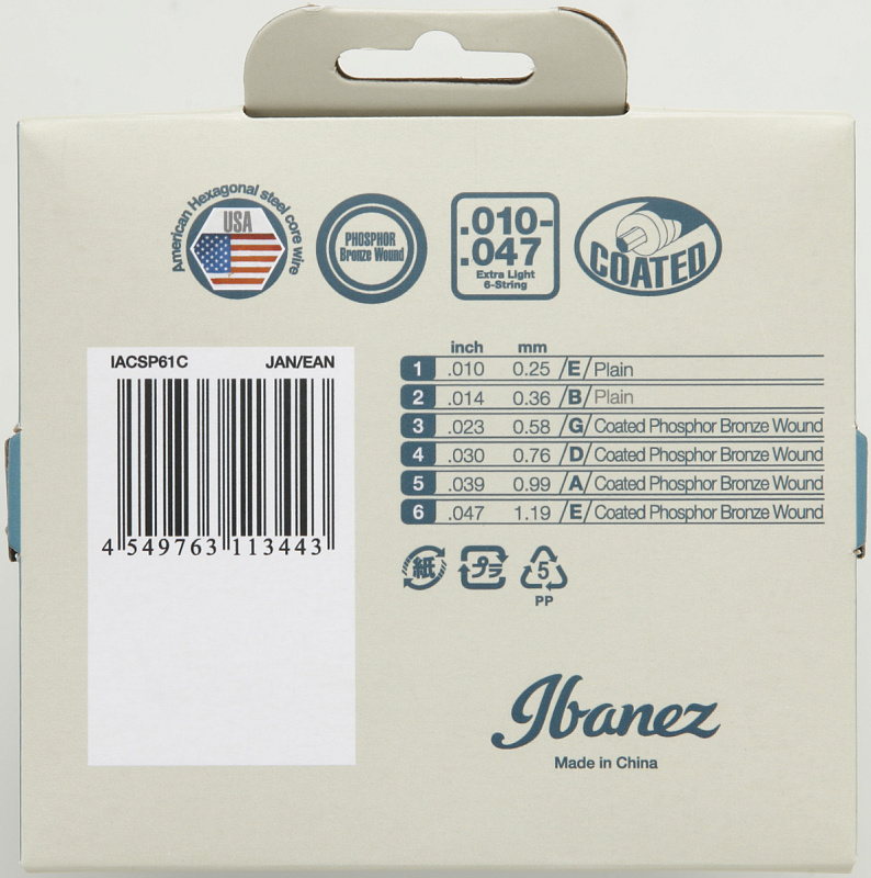 Фото Струны для акустической гитары IBANEZ IACSP61C