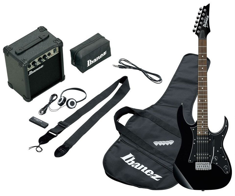 Фото Набор начинающего гитариста IBANEZ IJRG200U BLACK NEW JUMPSTART