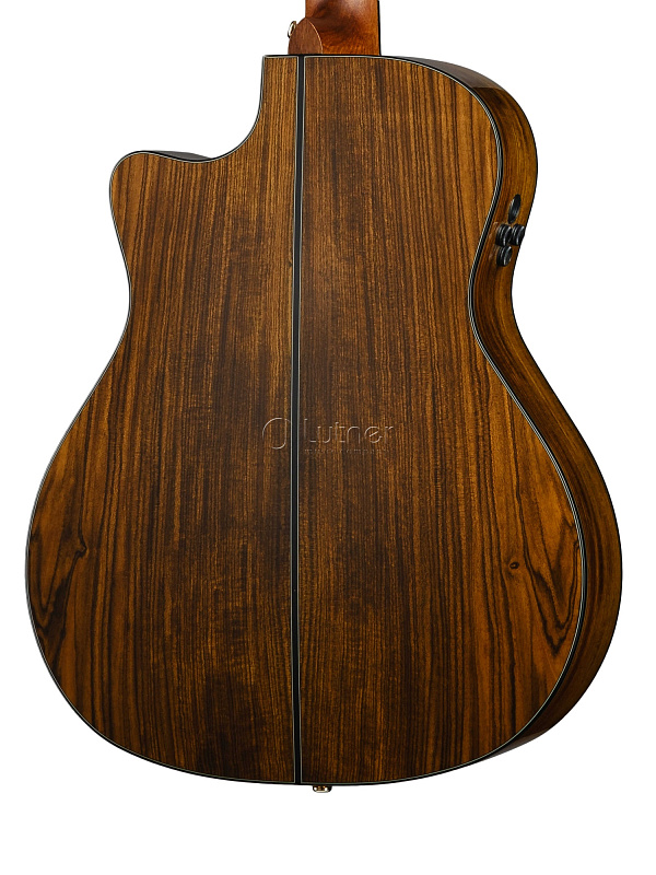 Фото Gold-A6-Bocote-WCASE-NAT Gold Series Электро-акустическая гитара, цвет натуральный, с чехлом, Cort
