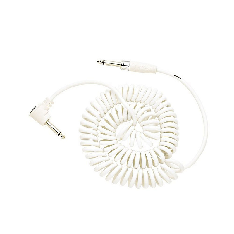 Фото FENDER KOIL KORD - 30 INSTRUMENT CABLE WHITE гитарный кабель, цвет- белый, шнур витой