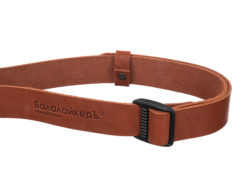 Фото A-HS Ремень для колесной лиры, кожа, крепление гитарное, БалалайкерЪ