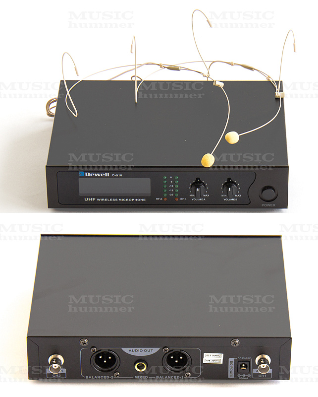 Фото Dewell D 910 HT2 радиосистема с двумя головными микрофонами
