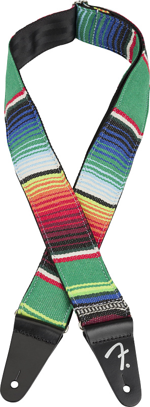 Фото Ремень для гитары FENDER 2 SERAPE STRAP GRN MULTI