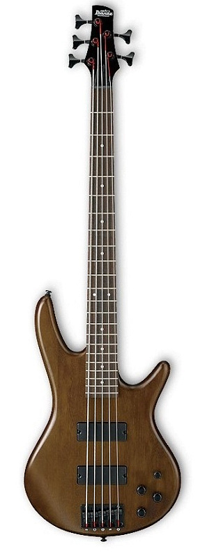 Фото IBANEZ GIO GSR205B-WNF WALNUT FLAT 5-струнная бас-гитара, бас-гитара, цвет ореховый