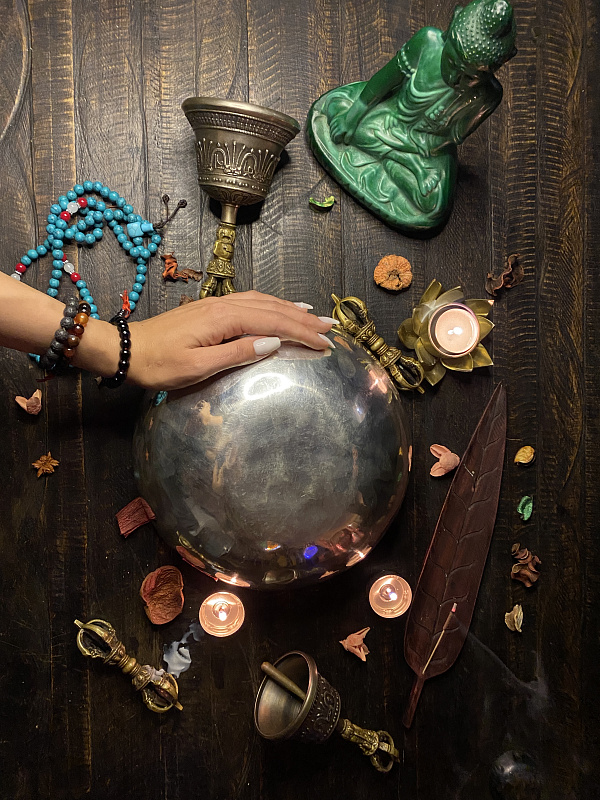 Фото Поющая чаша кованая  Sun/Moon SB-SUN 1,66