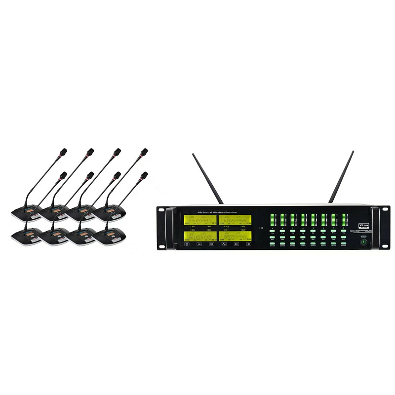 Фото Беспроводная восьмиканальная конференц-система XLine MD-CS8