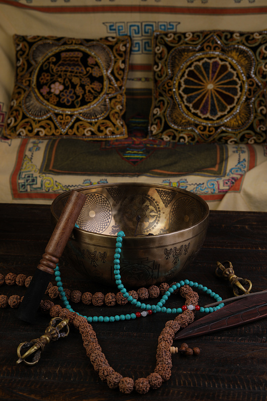 Фото Кованная поющая чаша Lingom Full Carving SBLN-FC