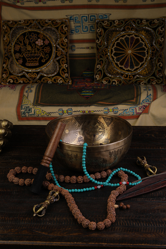 Фото Кованная поющая чаша Lingom Full Carving SBLN-FC