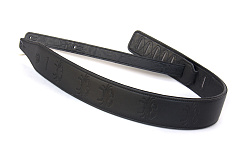 Черный кожаный ремень для гитары Euphony
