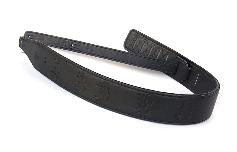 Фото Черный кожаный ремень для гитары Euphony